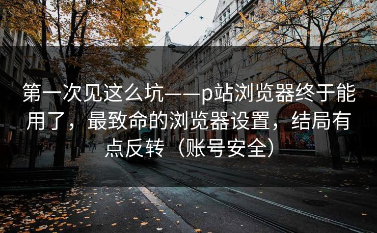 第一次见这么坑——p站浏览器终于能用了，最致命的浏览器设置，结局有点反转（账号安全）