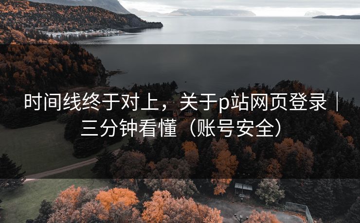 时间线终于对上，关于p站网页登录｜三分钟看懂（账号安全）